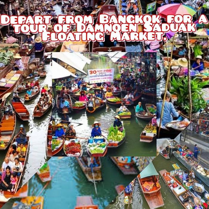 Charter a van to CityTour one day trip, go back one day Damnoen Saduak Floating Market